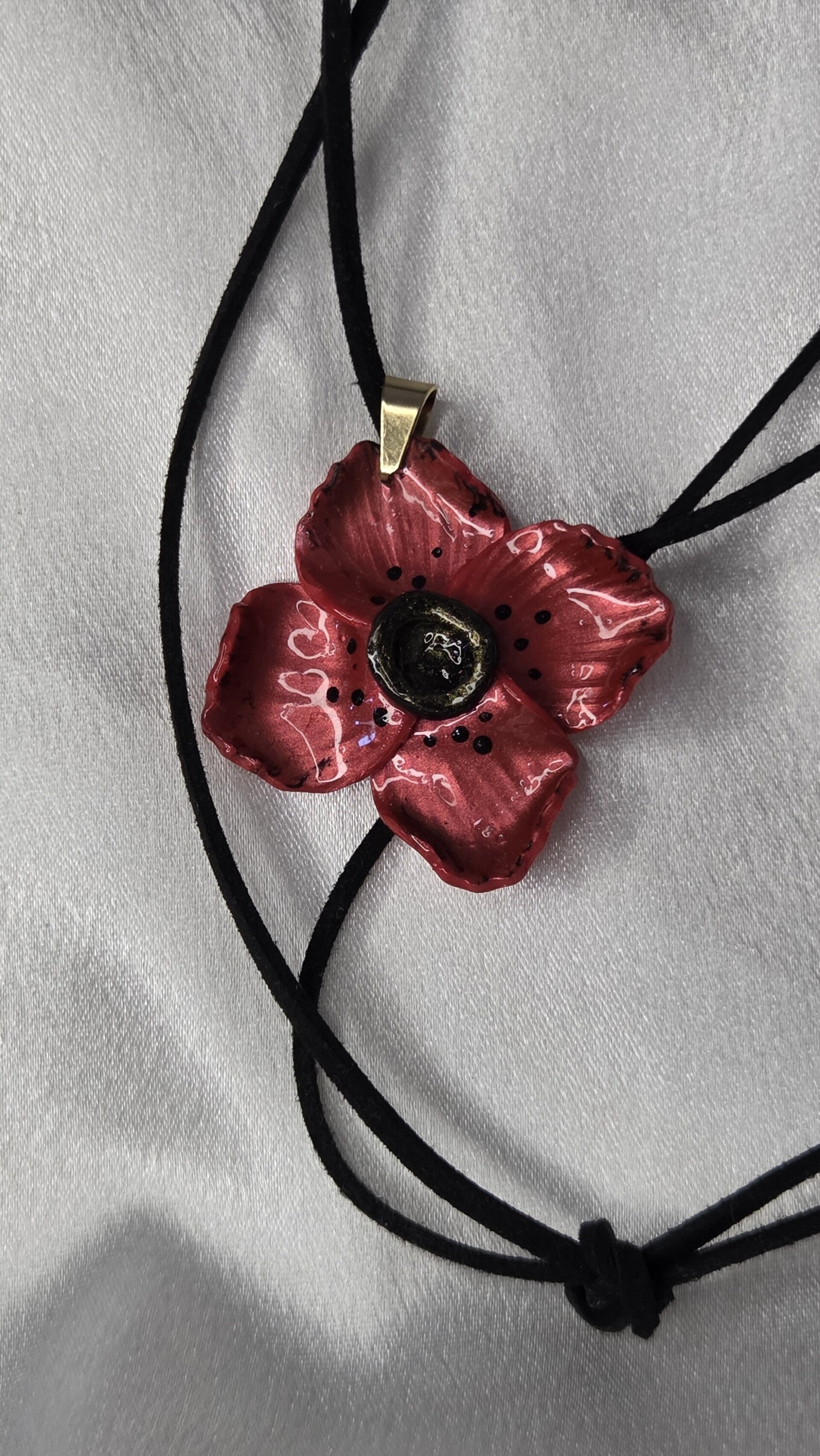 Collar Flor Roja - 4