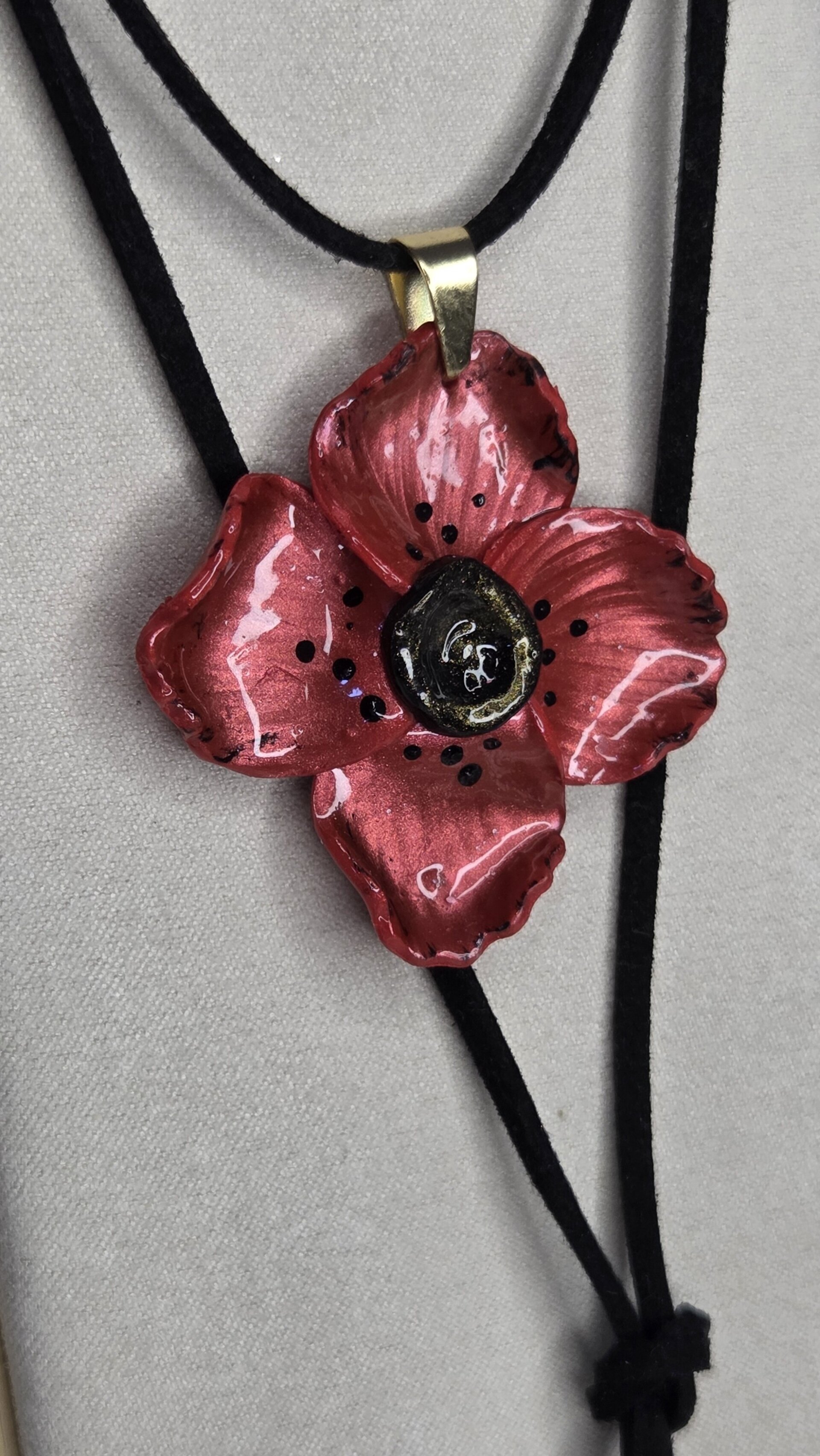 Collar Flor Roja - 3